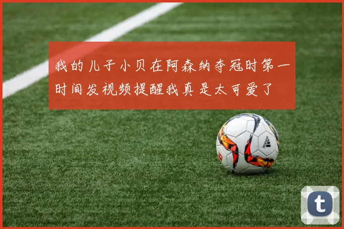 我的儿子小贝在阿森纳夺冠时第一时间发视频提醒我真是太可爱了